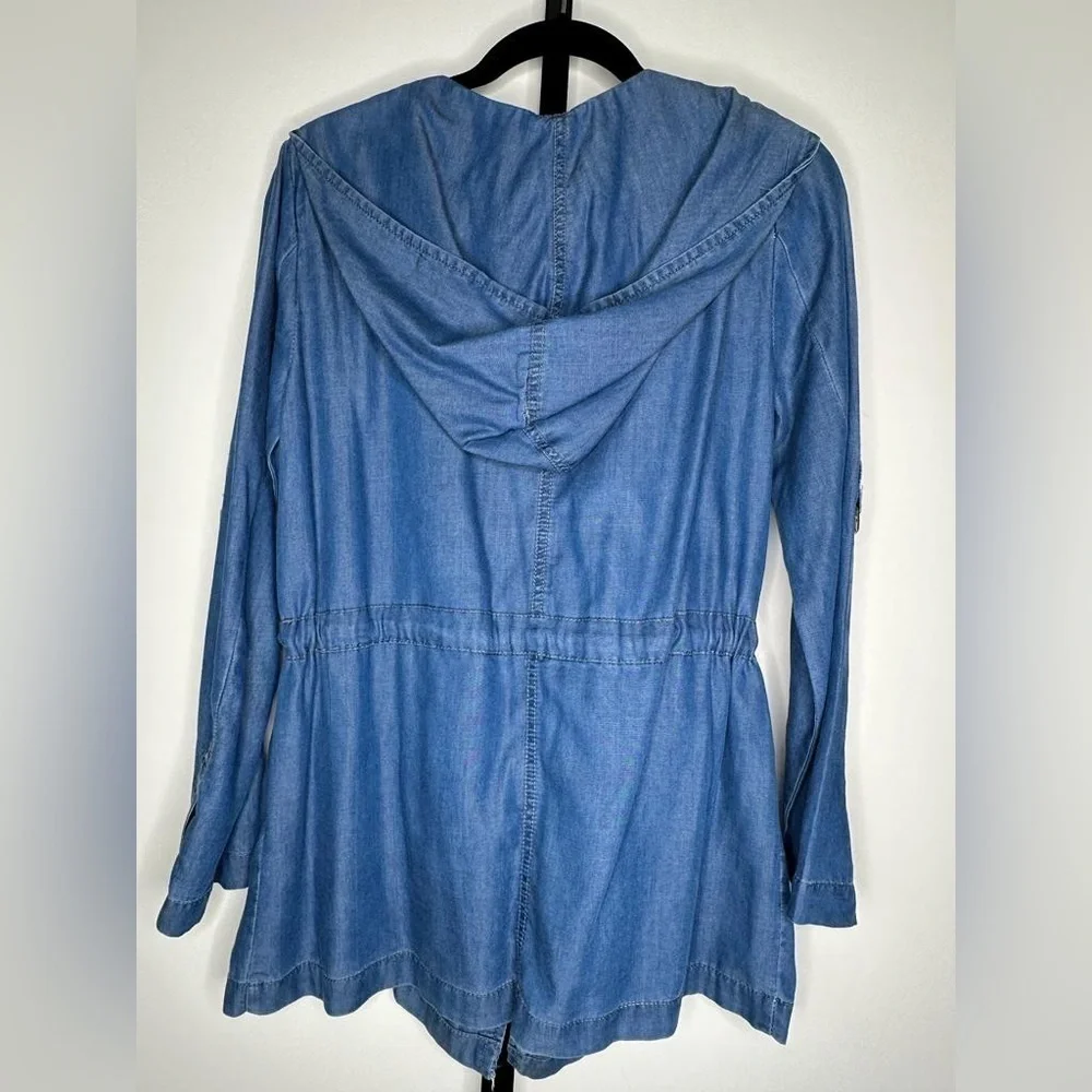 Life in Progress Anthropology Chambray Jacket - Blue